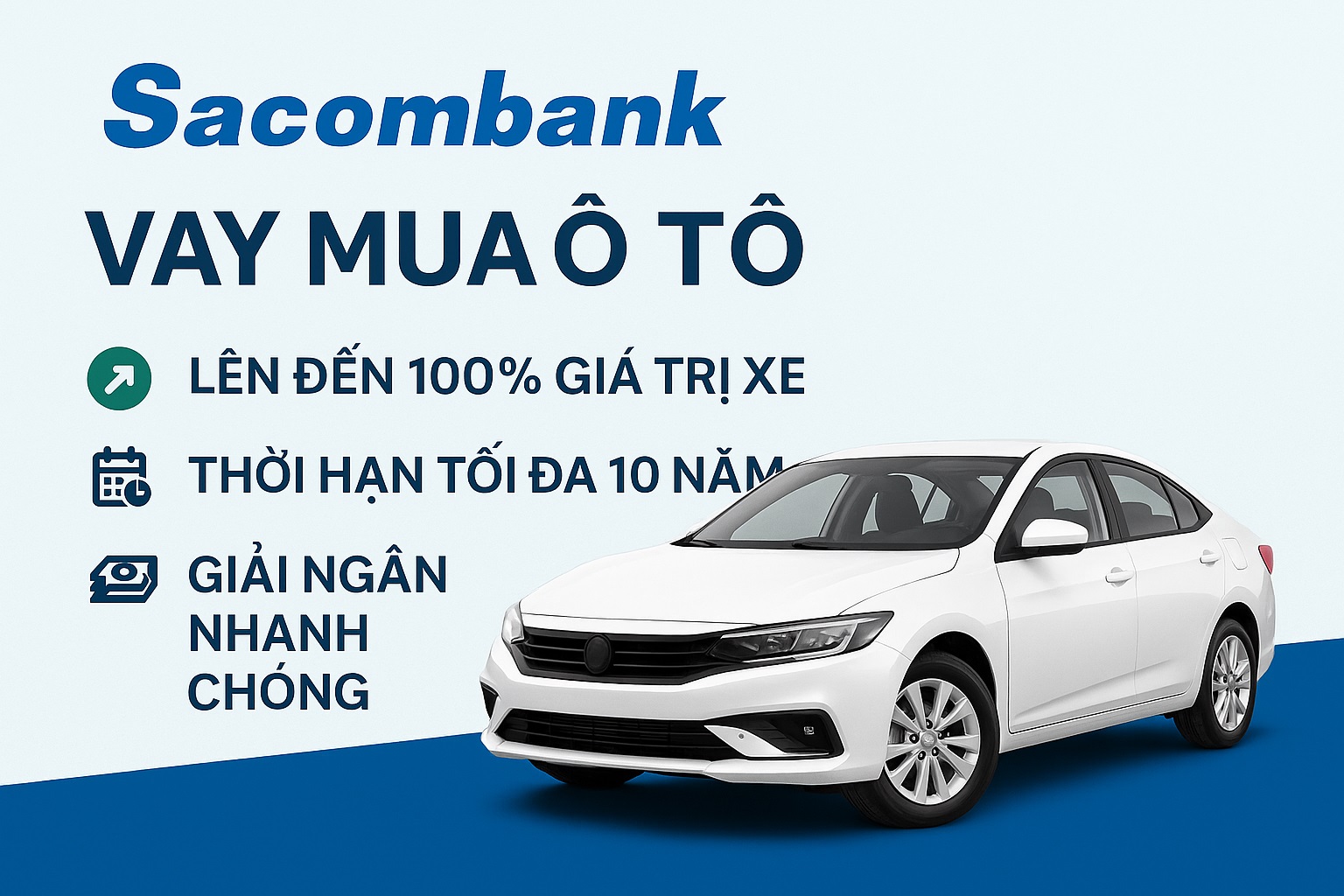 Vay mua ô tô tại Sacombank